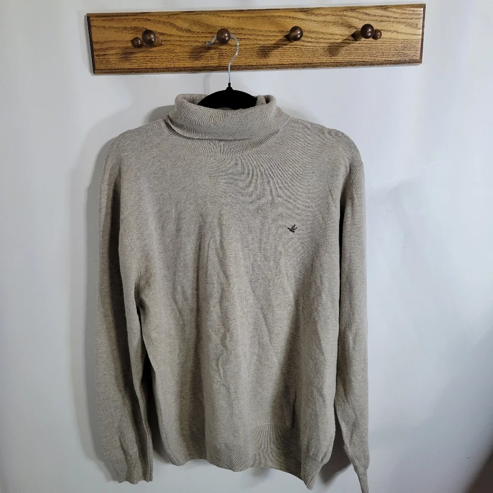 Brooksfield Tan Wool Turtleneck Sweater Men's, Size 54 - Picture 1 of 6